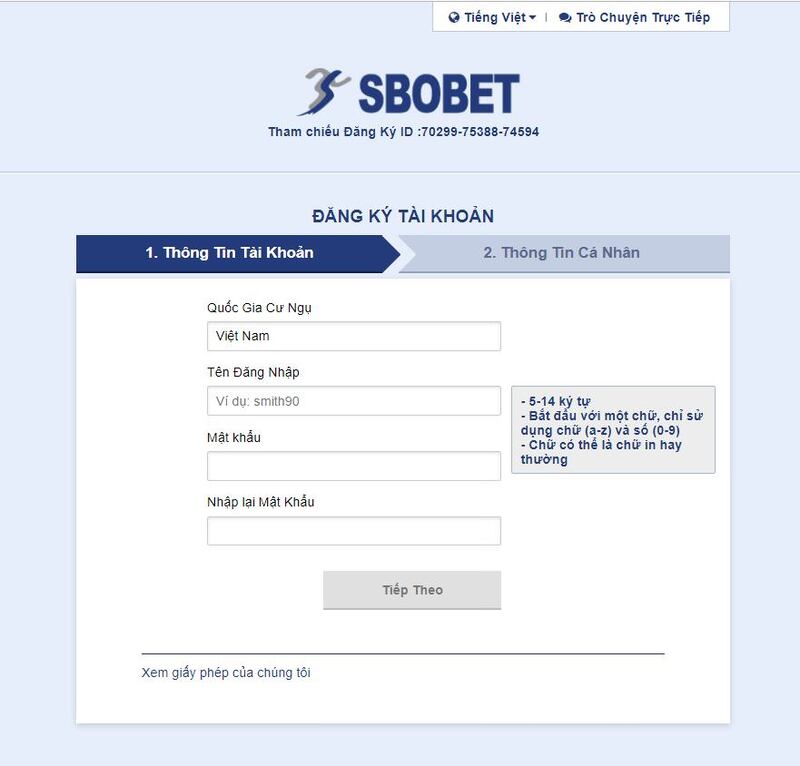 Hướng dẫn đăng ký tài khoản Sbobet trên máy tính từ A-Z