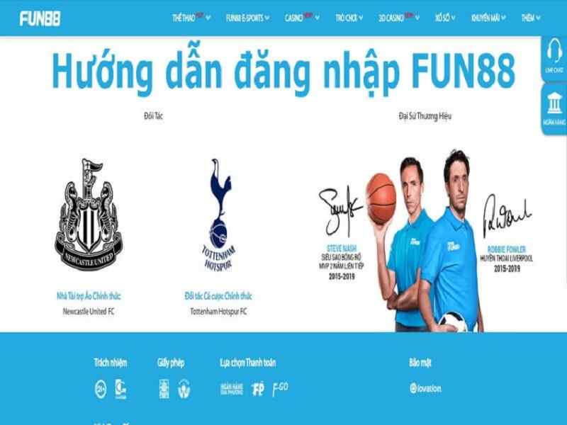 Câu hỏi liên quan khi đăng nhập vào Fun88